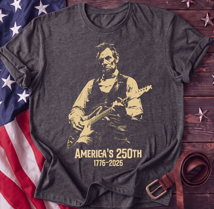 Abraham Lincoln Guitar Tee | America's 250th | 1776–2026 - Seventy Six Supply