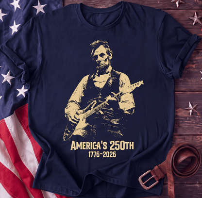 Abraham Lincoln Guitar Tee | America's 250th | 1776–2026 - Seventy Six Supply