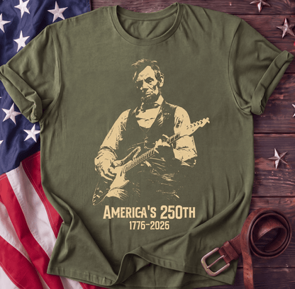 Abraham Lincoln Guitar Tee | America's 250th | 1776–2026 - Seventy Six Supply